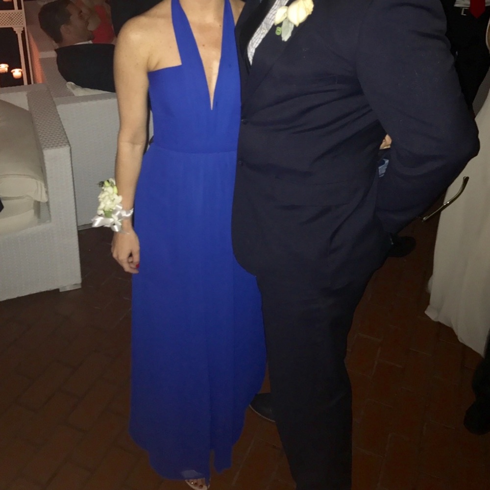 BCBG MAXAZRIA Blue Size 2 Long Dress